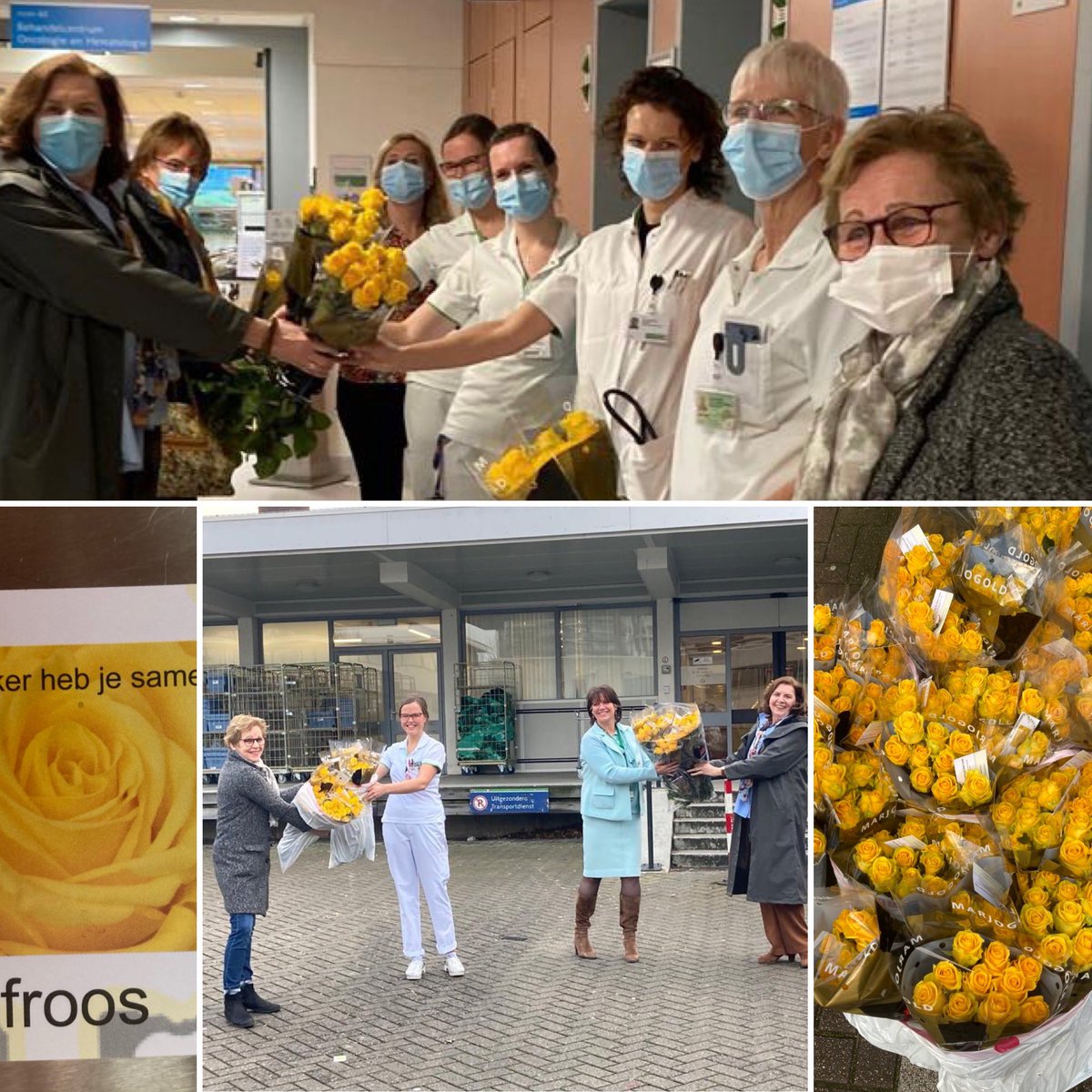 Vanuit de Gele Linde hebben we patiënten én personeel van oncologie <a href="/ghz/">Luca Pagani</a> zonnetjes gebracht! #wereldkankerdag