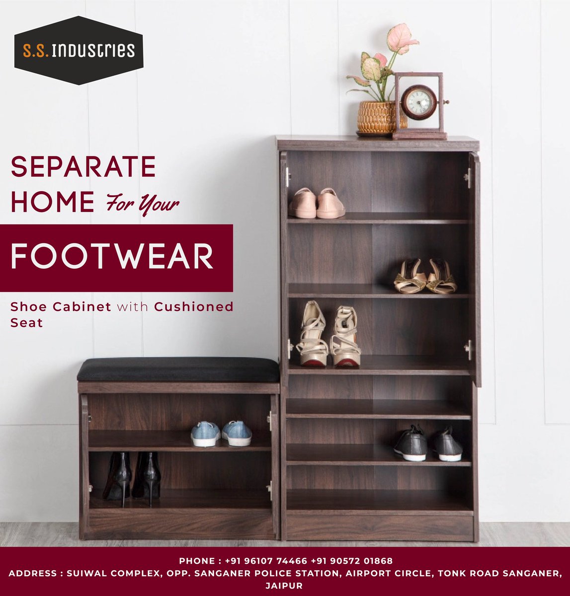 ssindjaipur's tweet photo. Looking for a separate home for your footwear ?? Our Shoe Cabinet with Cushioned Seat is perfect for all your storage needs.
.
.
.

Visit us - https://t.co/Kz0iqA8YOP

#Shoecabinet #shoes  #interiordesign #jaipur #industrialproducts #HomeDecor #interior #furnituredesign https://t.co/ipqi3u4MhN