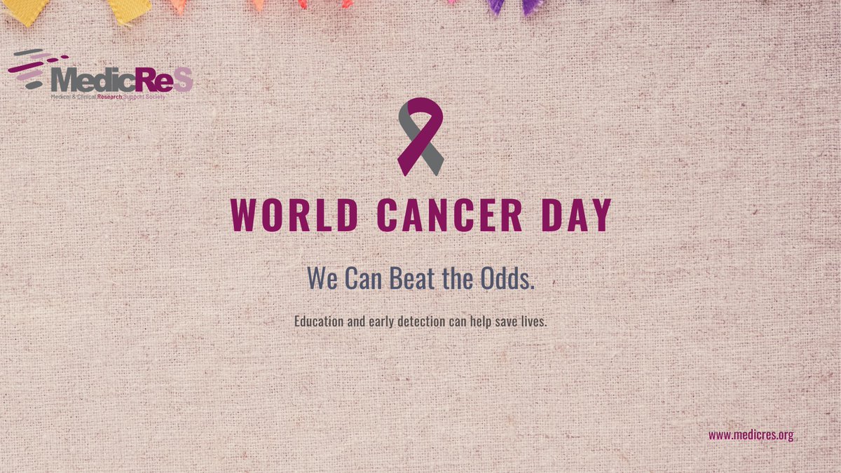 MedicReS's tweet photo. Education and early detection can help save lives . 
#MedicReS #worldcancerday #cancer #oncology https://t.co/GR5keKd65B