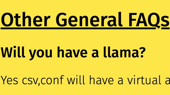 baileythegreen's tweet image. I&apos;m looking to submit talks/workshops to some software/data science conferences. #csvconf just made the top of the list.

🦙#commallama