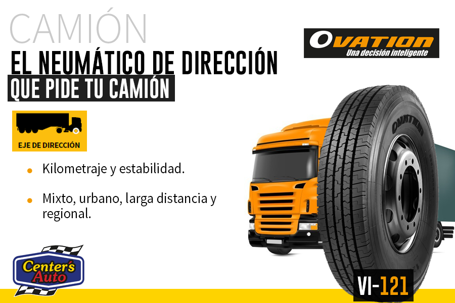 CentersAuto's tweet photo. El modelo VI-121 de @ovationtires es el neumático que pide tu camión. Dirección estable, segura y con gran kilometraje, ya sea para mixto, urbano, larga distancia o regional. Pídelo en tu Centers Auto de confianza.
#centersauto #neumáticos #camión #tires #ovationtires #vi121 https://t.co/huoOfxeXSu