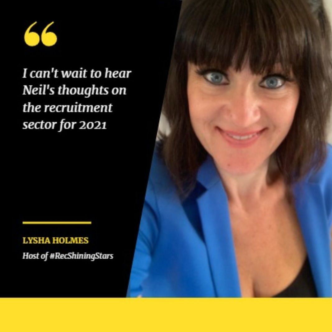 IanKnowlson's tweet photo. The delightful @LyshaHolmes of @QuiRecruitment is the co-host with myself from @Talent_Futures who will be interviewing @RECNeil of @RECPress 

This weeks topic: HOW TO WIN IN #RECRUITMENT IN 2021! 💥💥💥

#RecUK #RecNewsUK https://t.co/21704E3qhd https://t.co/HSJv3gdfvK
