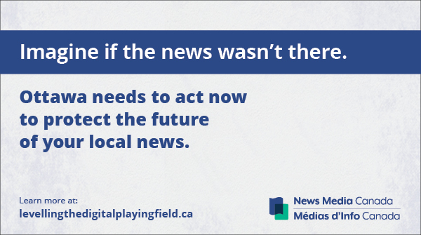 TorontoStar's tweet image. Today, the Canadian news industry turned its front pages blank to pose a simple question: what if the news wasn’t there? Learn more at torstar.co/mJNn50DqRa6 #LevellingtheDigitalPlayingField