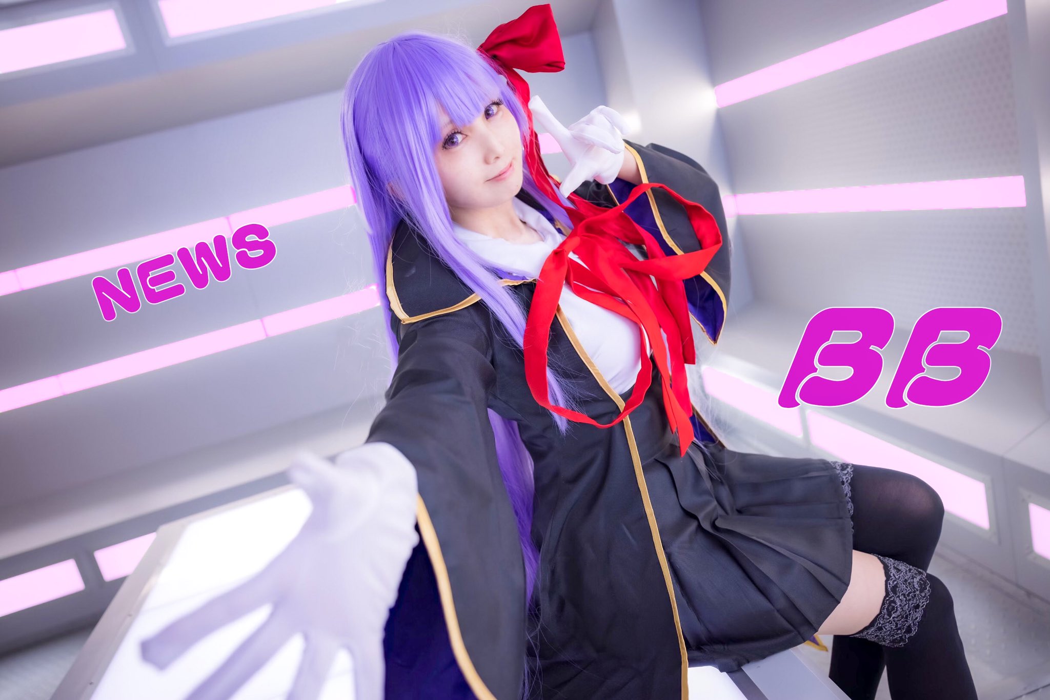 画像,😈コスプレ😈FGO BBちゃんセ・ン・パ・イ♡罰ゲームです♪📸@ryo721b さん#FGO #cosplay #BB #BBちゃん https://t.co/…