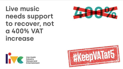 faircropfest's tweet photo. It is essential that we #KeepVATat5. Keeping the VAT rate on tickets at 5% for the next 3 years will make a huge impact on the festival sector's recovery. Festivals have not sold many tickets in this period and 82% of AIF members consider this extension to be a vital measure. https://t.co/sd9SKguCG2