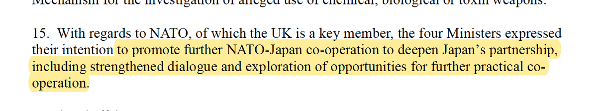 On the other hand, the para on NATO rewards a trend that has been around for a while and that directly speaks to an argument I have made sometime ago on  @RUSI_org here:  https://www.tandfonline.com/doi/abs/10.1080/03071847.2016.1193356 - practical cooperation being a nice nudge there.