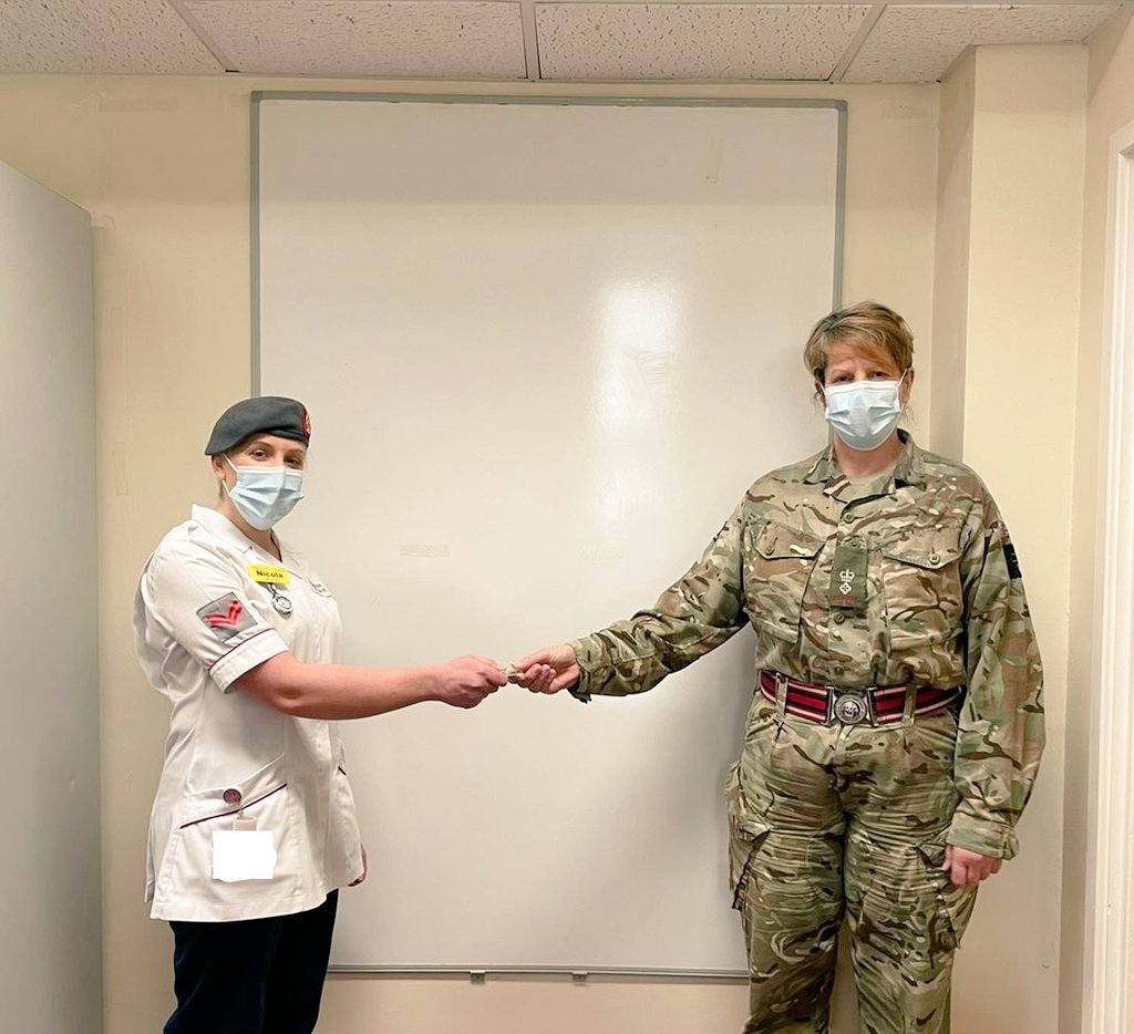 DMS_JHGSE's tweet photo. Cpl Dyson has been awarded a CO's coin for her leadership, professionalism and dedication in her role as 2ic on SADU during the COVID-19 pandemic. A job very well done! https://t.co/gSGMcUxt1t