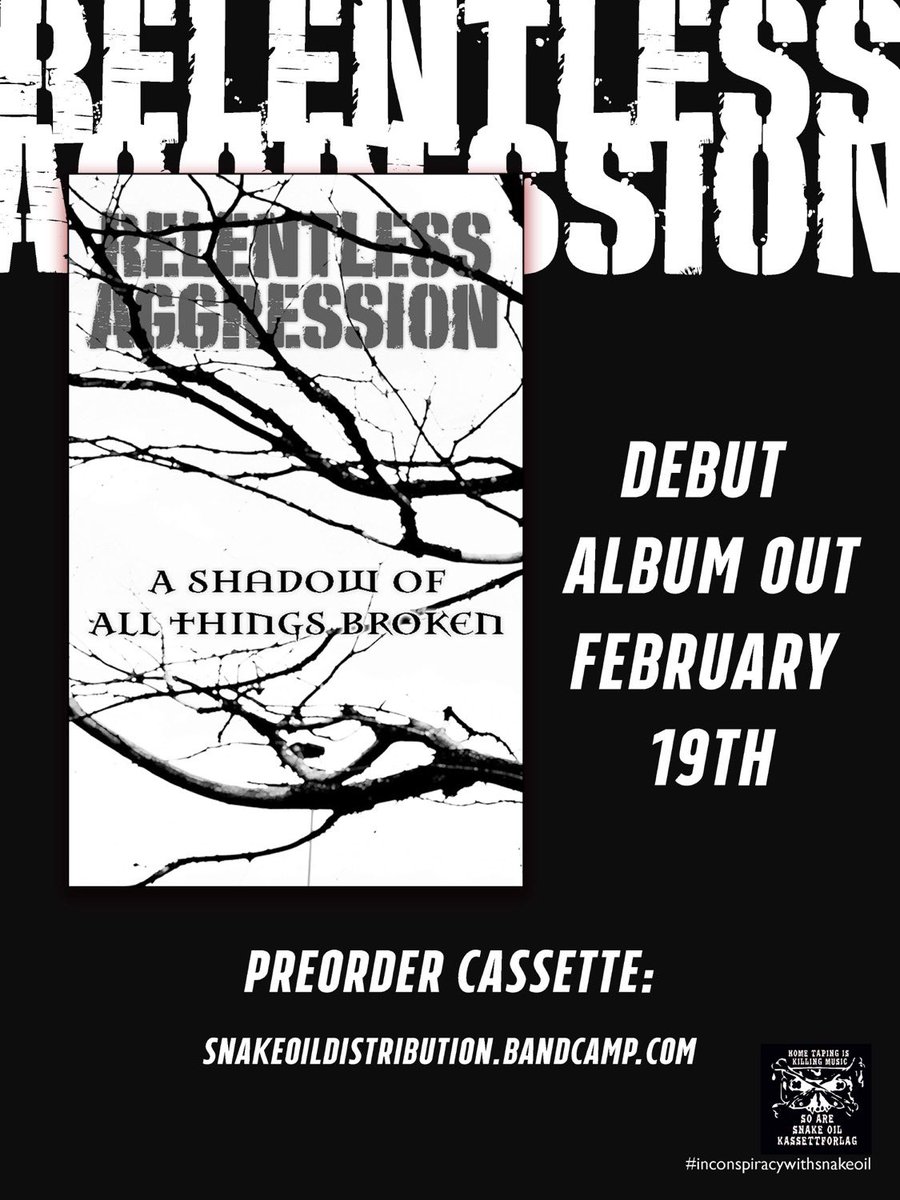 RelAgg's tweet photo. Feb 19th 2021 brings our debut album. Let the thrash healing begin. @baandforlag
#metal #thrash #ThrashMetal #RAband #RelentlessAggression #punk #rock #speed https://t.co/D0l49vKwoq