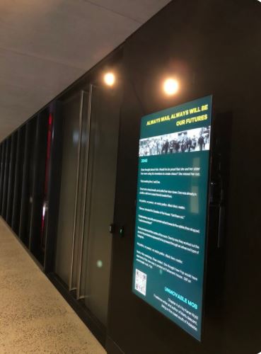 My story is now on the website and on display at  @MOD There'll soon be a story added to that section, written by another SA-based Aboriginal writer. So check back soon. I only saw title of our exhibit this week - it fits the broader exhibition. Story+ >  https://mod.org.au/exhibits/always-was-always-will-be-our-futures/?tab=the-brief