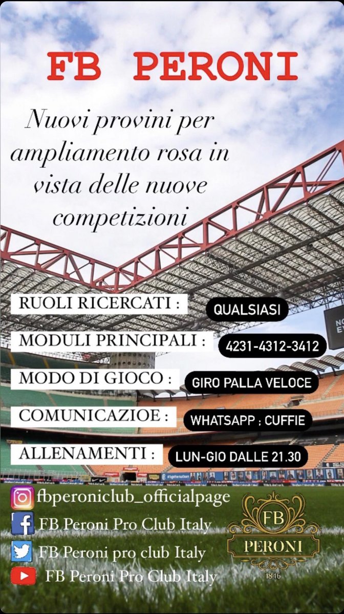 FbPeroni's tweet photo. @MercatoFifaPro @Freeagent_PS @rumors_pro @SkyProClub @RTAllProClub @SkyProClub @pctransfermarkt @AllProClubs @NewsProclub https://t.co/ynrj8dsLAN