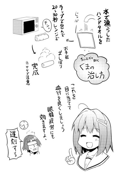 1巻の幕間にこんなの載せてたけどくまの治し方というより眼精疲労に効くので 