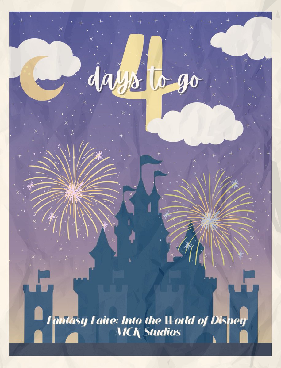mckstudios's tweet photo. Only 4 days to go until our Fantasy Faire! Are you ready to venture into the world of Disney? 🔮💫

#FantasyFaire_IntoTheWorldOfDisney
#McKeoughA
#ENG103 https://t.co/J2pInFboyo