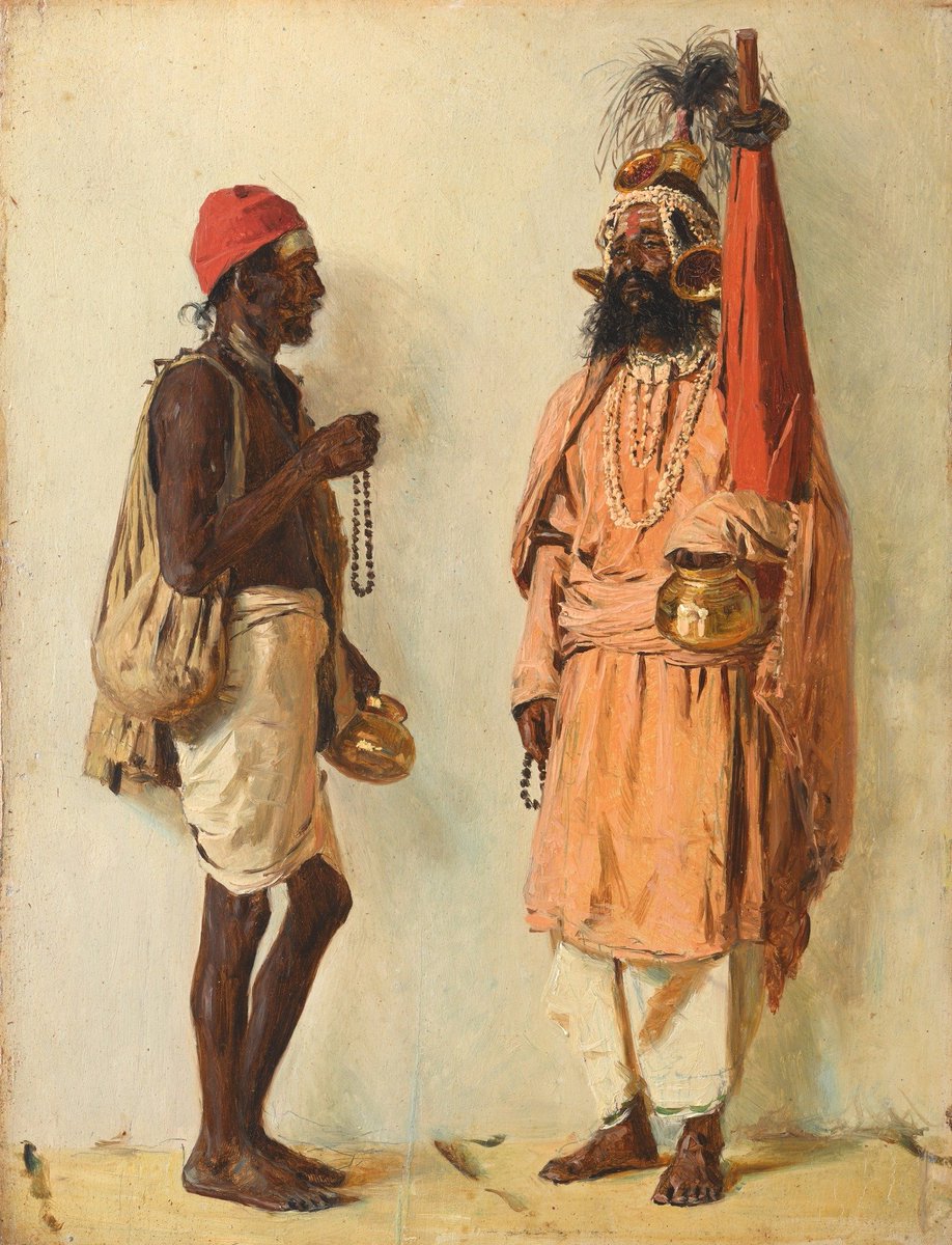 two fakirsAscetic 1874-76wandering don't stay longer at any placeon right seems from sect of Dasnami Akhada sant parampara-they sing praise of lord-ShivTretyakov Gallery http://tretyakovgallery.ru Acquired 1880 at auction of works by V.V. Vereshchagin in St. Petersburg