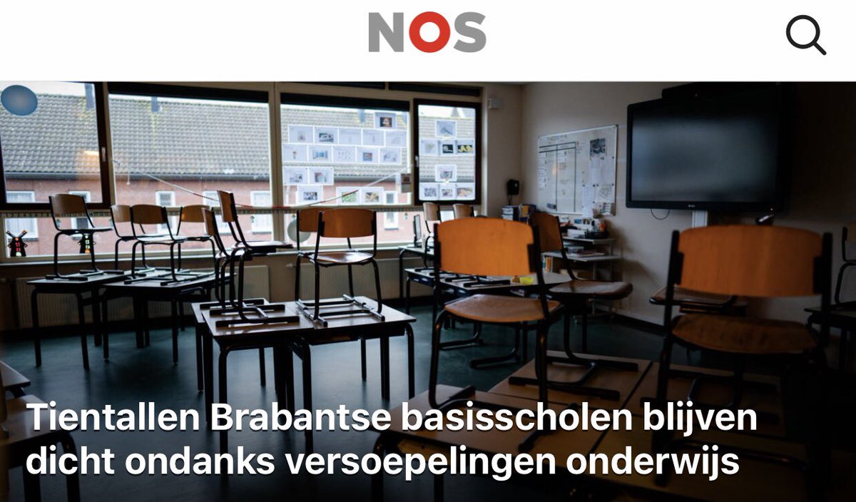 Hoe veel media werkt: Er zijn 6700 basisscholen in Nederland. 1 onderwijskoepel met 31 basisscholen besluit nog niet open te gaan. NOS kopt vervolgens: “Tientallen Brabantse basisscholen blijven dicht ondanks versoepelingen.” nos.nl/l/2367219 #clickbait #watisnieuws