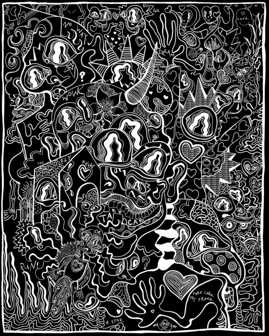 The Day I Decided to Fly @fewocious What happens when you remove trademark color *and* motion?Take one look at anything by  @fewocious and you just know. Take one look at this still black and white, and you *still* just know.That is powerful.