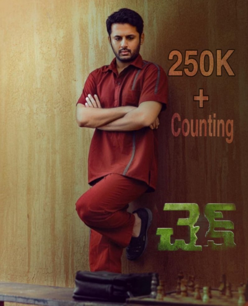 DineshOnline1's tweet photo. 250k likes 💥💥💥💥💥
#CheckOnFeb19th #CheckTrailer https://t.co/C8VHyq3qef