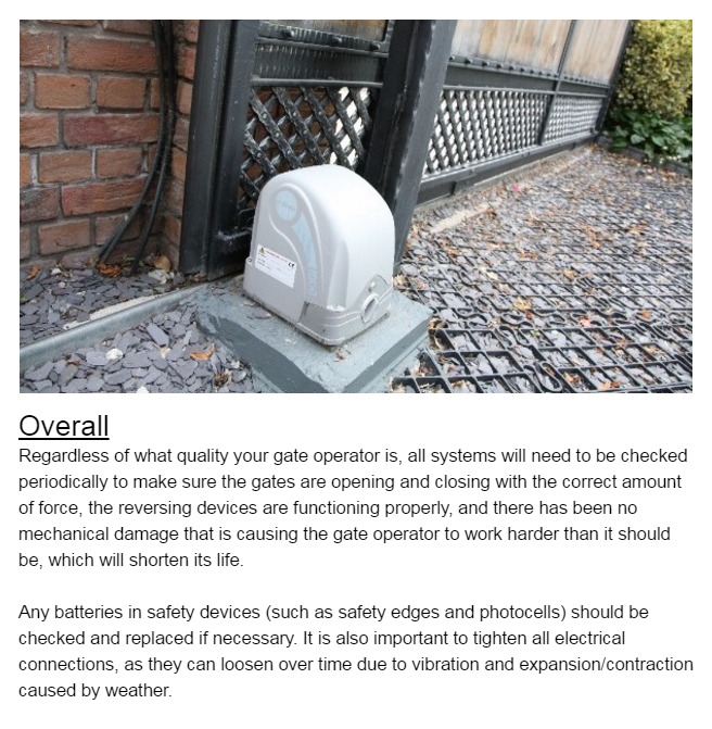 How to Maintain your Electric Gate...