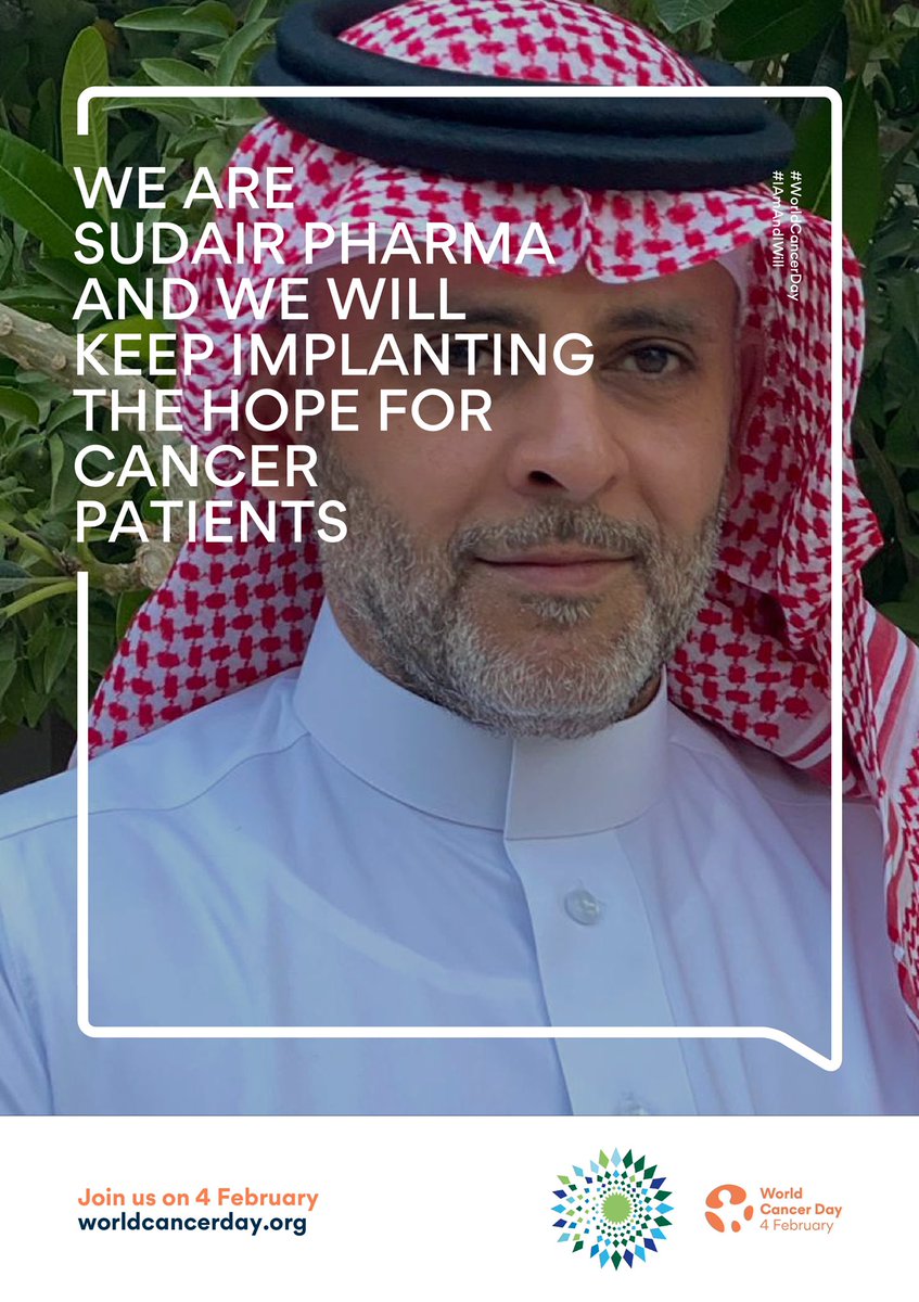 SudairPharma's tweet photo. I will keep fighting to make our cancer medications accessible for every single patient in KSA and MENA region.
 
Faisal Altlasi
Sales and Marketing Director – Sudair Pharma

#worldcancerday
#cancer_fighters
#Implant_Hope_For_Lives https://t.co/rZOc0Lx04R