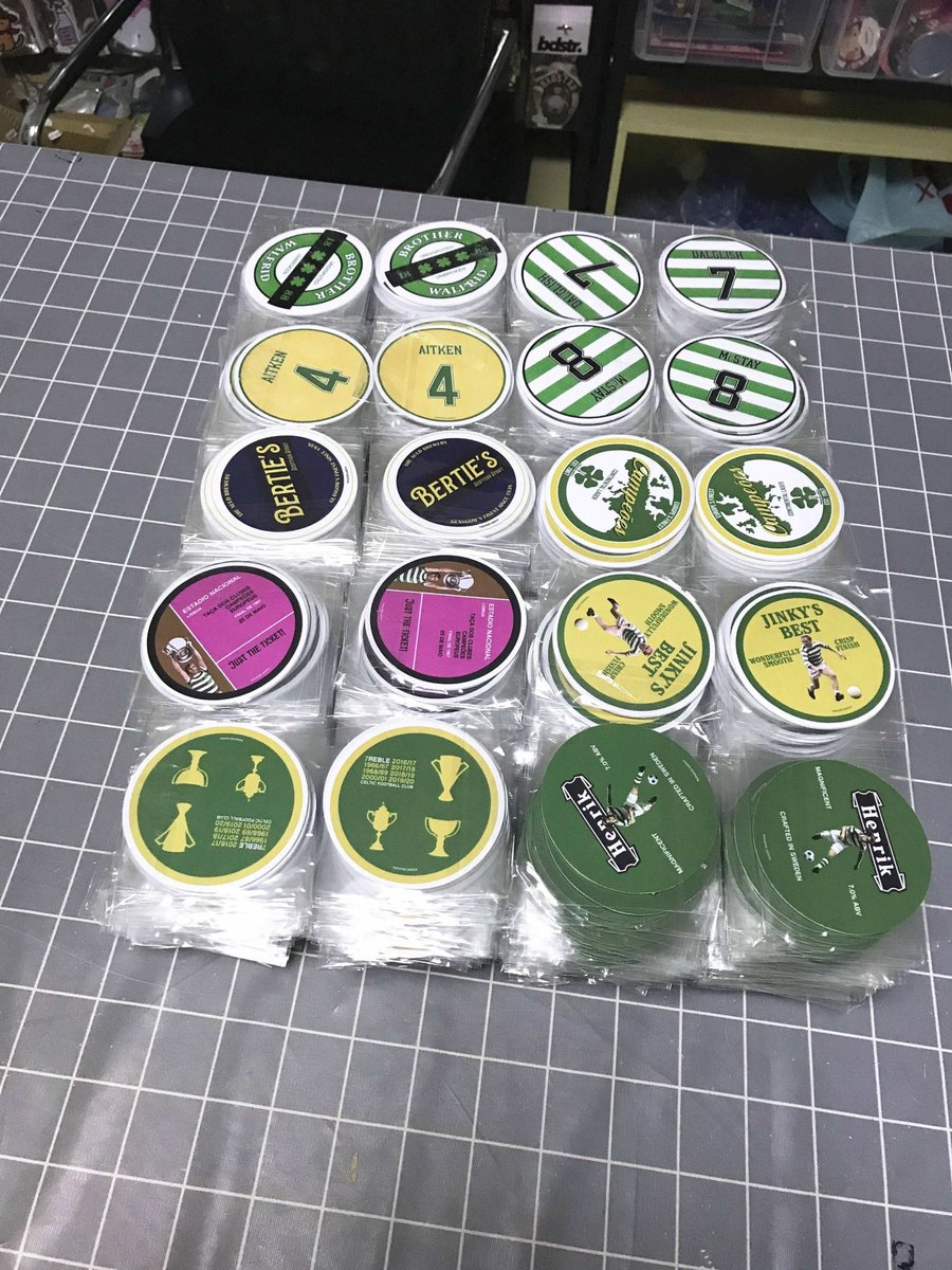 Beermats are finished 😁😁😁

Delighted with how these have turned out tbh 🔥 

Got about 11 sets left paradisemerchandise.bigcartel.com

Please RT to spread the word 💚💚
