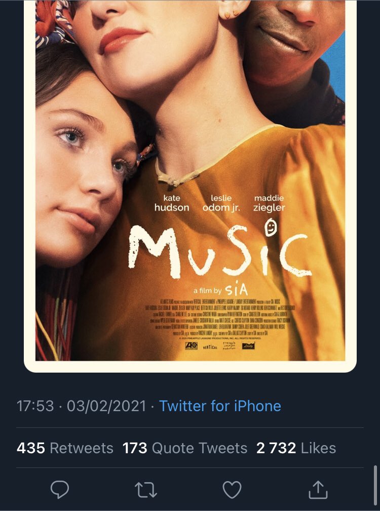 'This movie is a love letter to everyone who has ever felt they didn’t have a voice.' Considering she ignored autistic voices, makes this very harmful especially to our nonspeakers and nonverbal! This tweet is no longer available since Sia deactivated her account yesterday