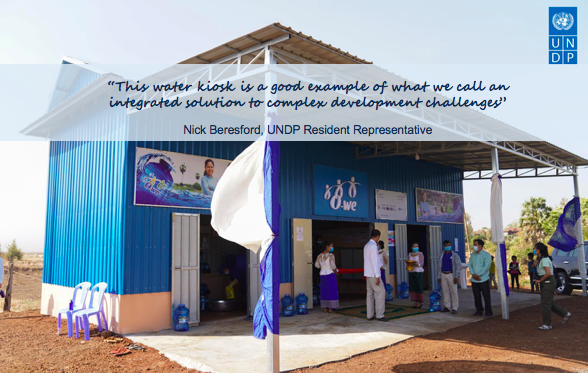 Because decentralized models are more flexible in response to climate events and less capital-intensive than other infrastructure, the Cambodian Ministry of Environment recognized the #waterkiosk as a successful approach to achieve #SDG6. @1001Fontaines #resilience