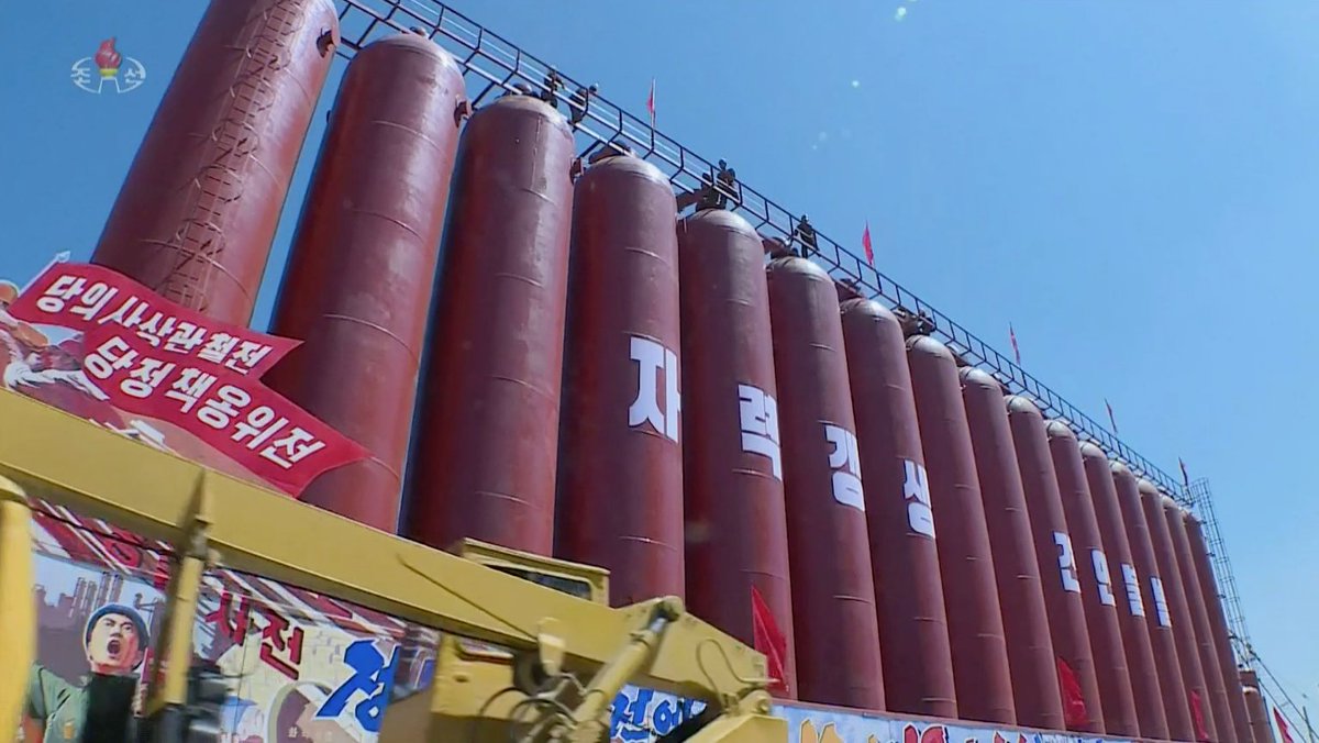 (8/11)-Shows off the mysterious Sunchon Chemical Complex rebuilding. State media usually omits the name and doesn't show much, calling it the "construction site of the project for establishing the C1 chemical industry." It's a big deal for self-reliant economy, but not done yet