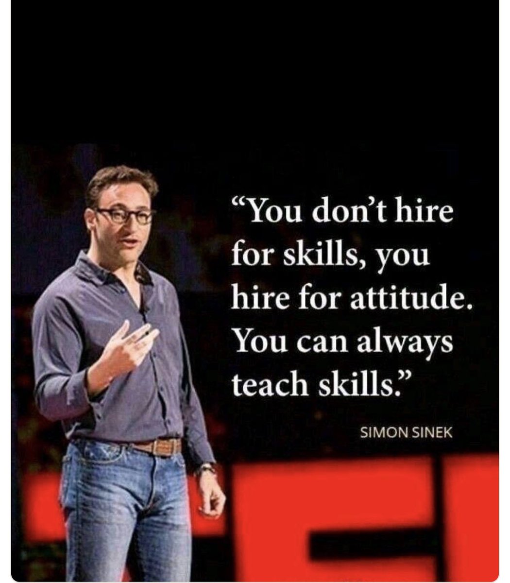 This right here! 2 awesome employees I have and neither had experience. They had drive and desire. Hire good people and train them with what they need!