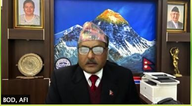 NewsAFI's tweet photo. We must continue to protect the most vulnerable, my country #Nepal had a great impact of #COVID19.But @RastraBank made several initiatives to mitigate negative effects by working closely with private sector-@RastraBank Governor Maha Prasad Adhikari at #afiPPD.
#financialinclusion https://t.co/BCAhbDlb4s