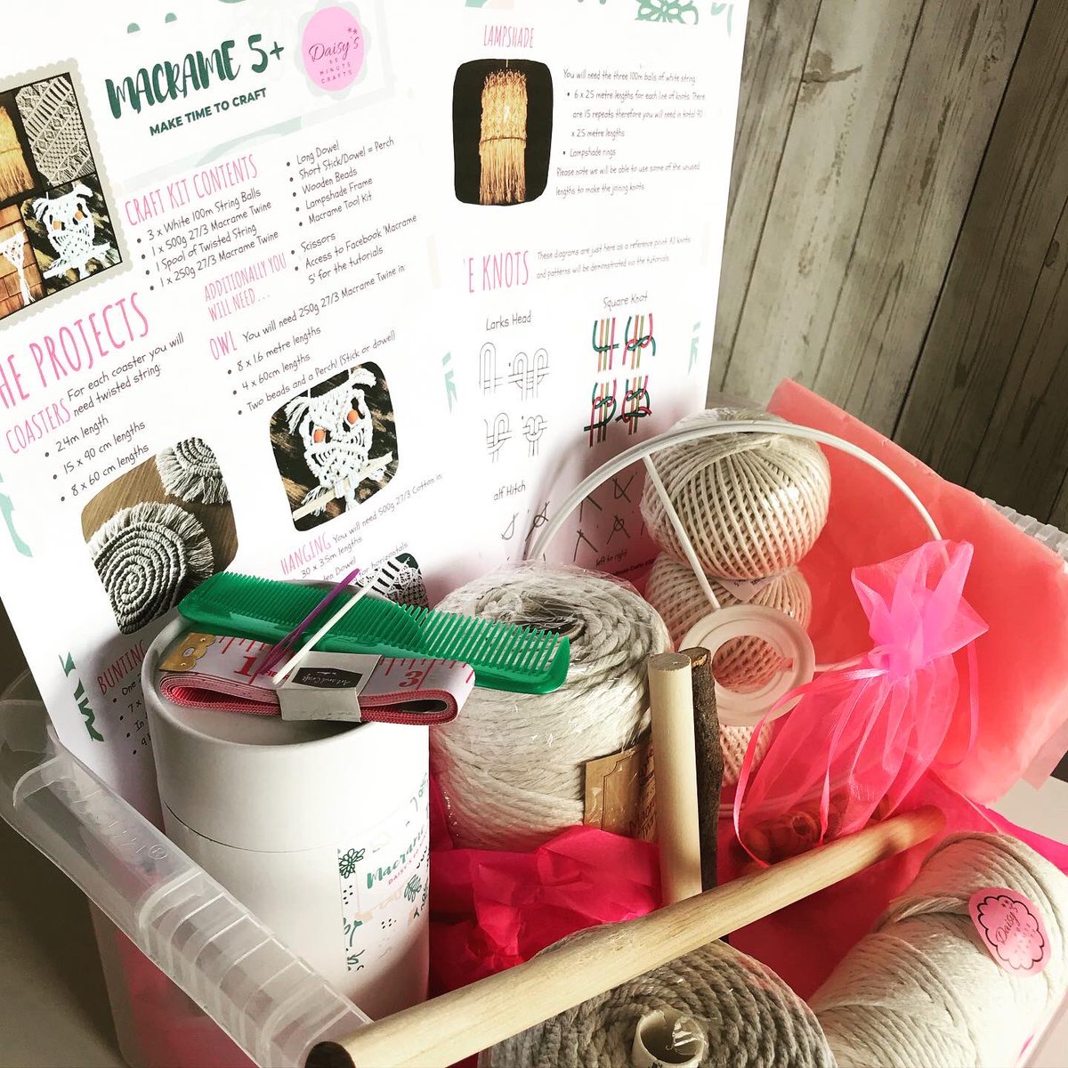 60minutecrafts's tweet photo. They are packed and they are on the way to my lovely clients 🥰let’s get knotting! #macramé #macramekits #macramesupplies #macrametutorial #macramelamp #macrameowl #macramecoasters #macramewallhanging https://t.co/qZGHScQRU9