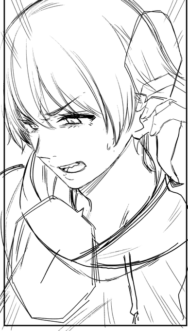 WIP… こういう表情が下書きの段階で決まると気持ちいい～!

#カレとカノジョの選択 