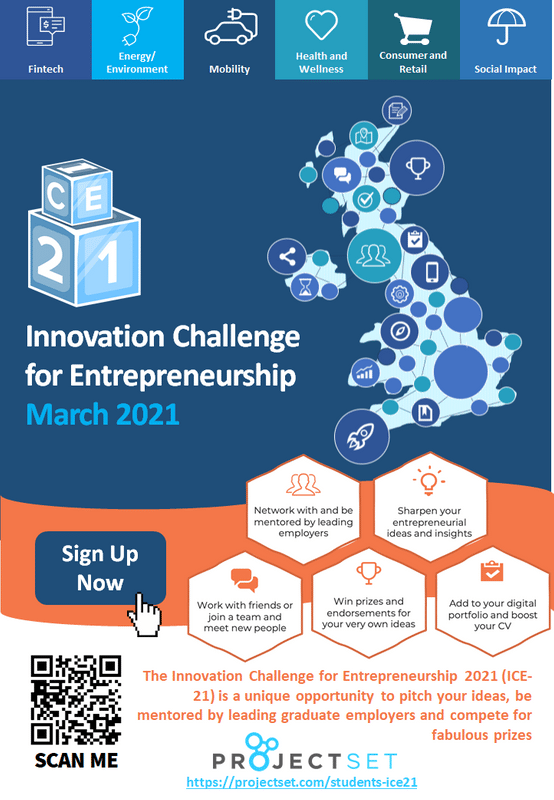 covhacksoc's tweet image. Our friends over at @ProjectSetUK are currently running an entrepreneurship hackathon, The Innovation Challenge for Entrepreneurship 2021 (ICE-21)!
The event is entirely virtual and free!
Registration and team-building closes on the 26th February so make sure to sign up ASAP!
