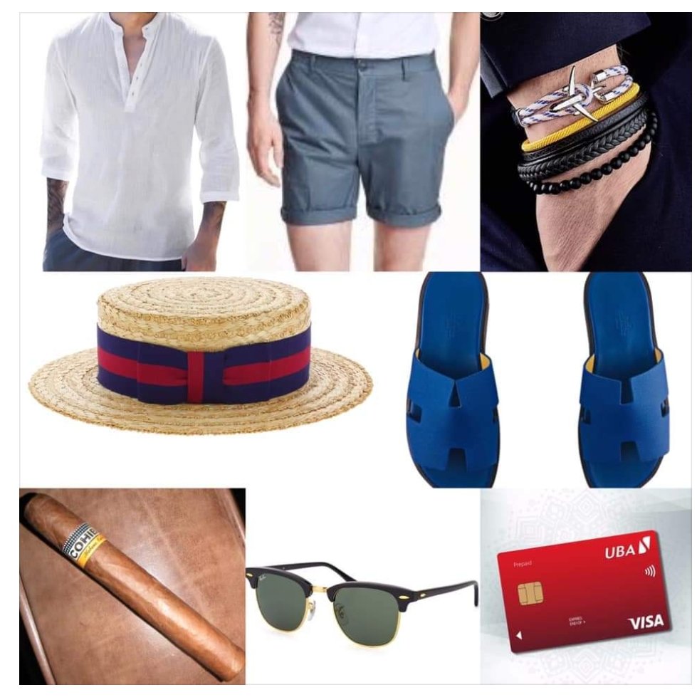 Le fameux kit Jeune milliardaire pour les chill ,brunch à Assinie , BBR , baie des milliardaires le week-end