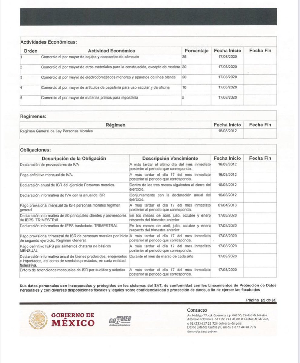 erichs18's tweet photo. Alta en @Hacienda_Mexico @SATMX @CondusefMX #fraudemexico #fraude @PDI_FGJCDMX https://t.co/hoY3Tka9F2