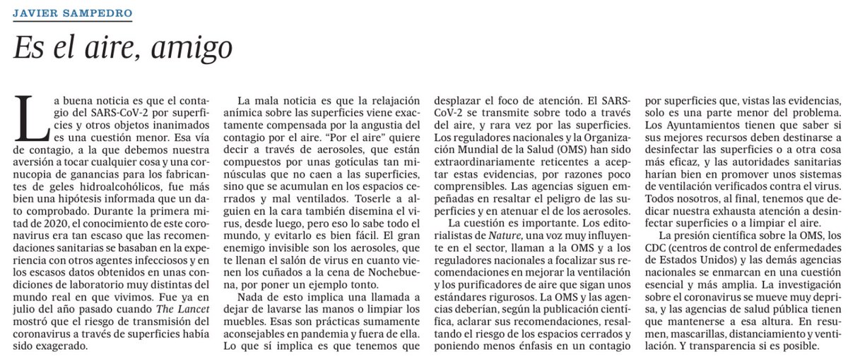 Achis, achis ¡Cómo está eso que los poderosos tapetes sanitizantes no se chingan al virus! 😨

[Javier Sampedro en <a href="/el_pais/">EL PAÍS</a> ]