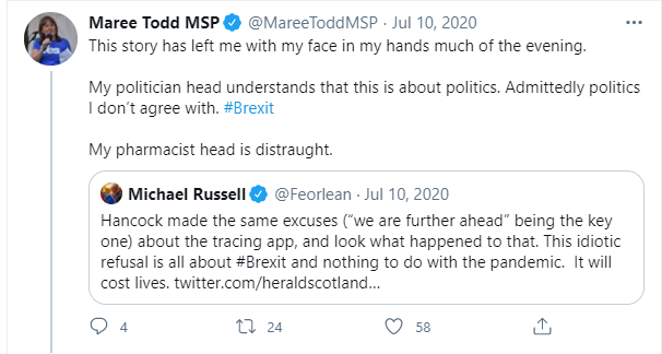Here's another SNP minister who doesn't have a clue what they're on about. Presenting:  @MareeToddMSP. The vaccine opt-out , she said, was "like watching a deliberate car crash in slow motion."Utterly reckless, misleading nonsense.