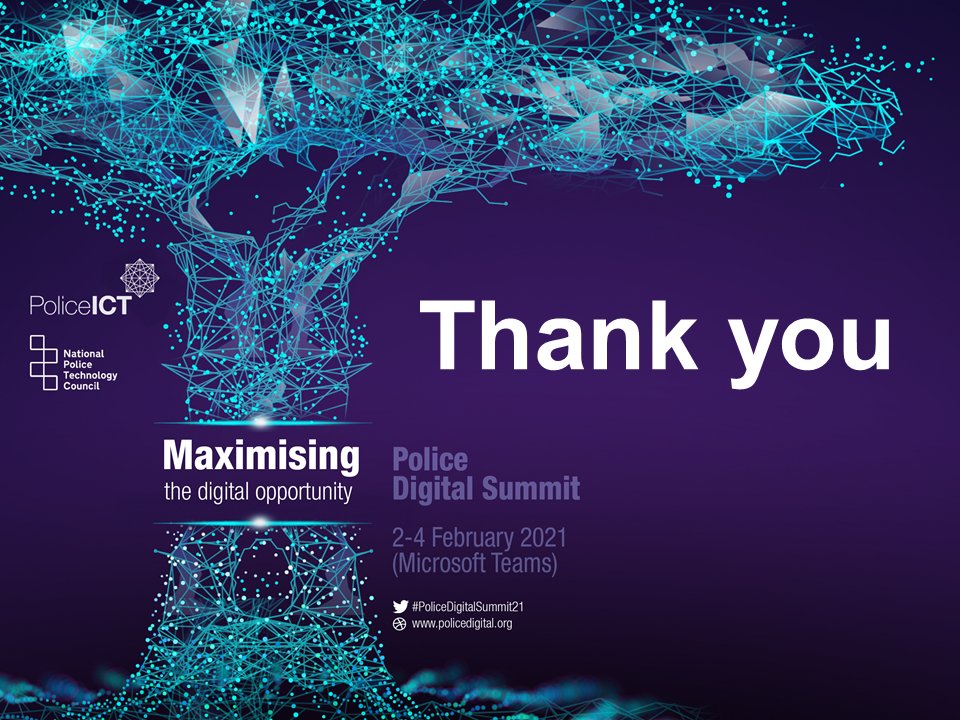 That’s it for this year’s #PoliceDigitalSummit21, it’s gone so quickly. We hope you’ve enjoyed it as much as we have. Thank you to our speakers, sponsors and attendees. #proud #transformation orlo.uk/HsZrg  Police Digital Summit - YouTube:orlo.uk/YrvDx