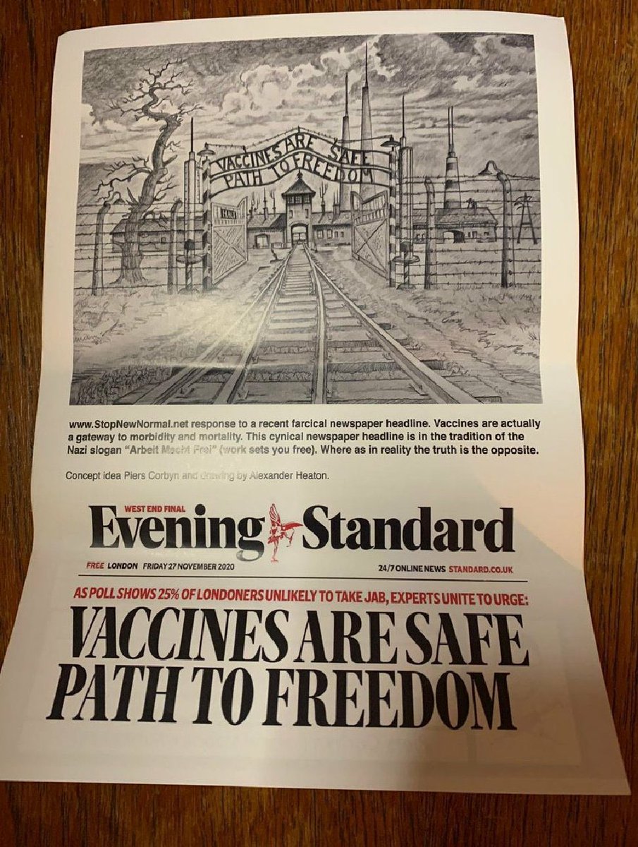 If anyone missed this story, its about these horrendous leaflets Piers Corbyn and his Covid-denying mates put through people's doors, including Jewish homes.Scumbags.