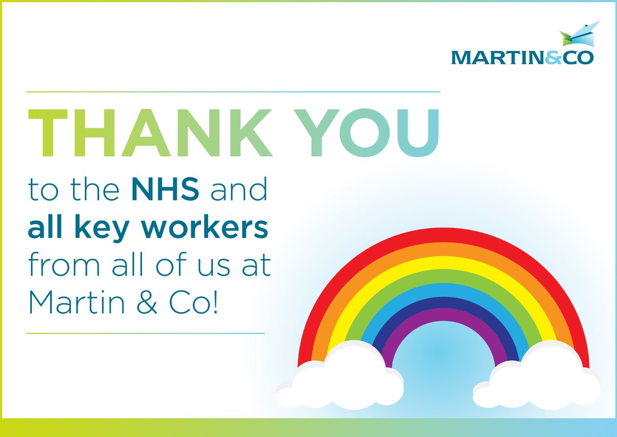 From everyone at Martin &amp; Co, we want to give a huge thank you to the NHS heroes who continue to risk their lives daily, in order to save others!