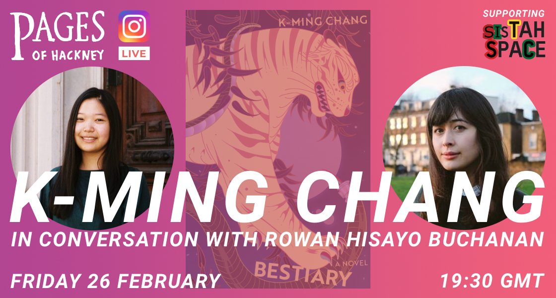 pagesofhackney's tweet photo. A very happy publication day to @k_mingchang whose remarkable debut novel, BESTIARY, arrives today! 🎉

In a few weeks we'll be welcoming K-Ming via Instagram Live to discuss Bestiary with @RowanHLB, and we'd love it if you could join us: 

https://t.co/7byNL0IEWP https://t.co/6L5zIQsyRc