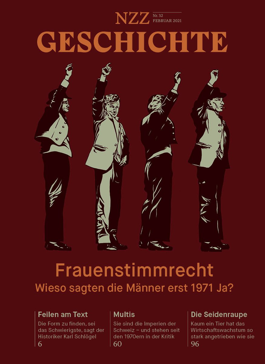 NZZGeschichte's tweet image. Warum kämpften Schweizer Frauen gegen das #Frauenstimmrecht? Warum gibt es in diesem Land so viele #Multis? Und warum kümmern sich Historiker so wenig um die Frage, wie man eine Geschichte erzählt? @NZZGeschichte Nr. 32 ist da – am Kiosk, im Abo oder im Shop von @NZZ.