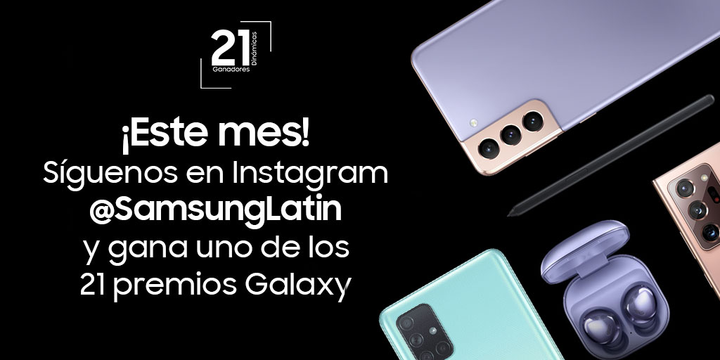SamsungLatin's tweet image. SÍ, estamos regalando 21 equipos Galaxy a 21 ganadores en nuestro Instagram 😎😎 Ya lo sabes, si quieres participar dale #RT y síguenos en #Instagram instagram.com/samsunglatin #Concurso