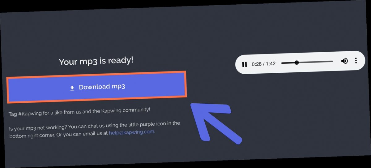 kapwing downloading mp4 not mp3 / Twitter