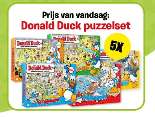 Ook vandaag maak je weer kans op een mooie prijs als je meedoet aan de de Guus Geluksweken! De prijs van deze donderdag is een set van mooie puzzels! Beetje jammer dat Donald erop staat, maar ach... 🙂
donaldduck.nl/guus-gelukswek…