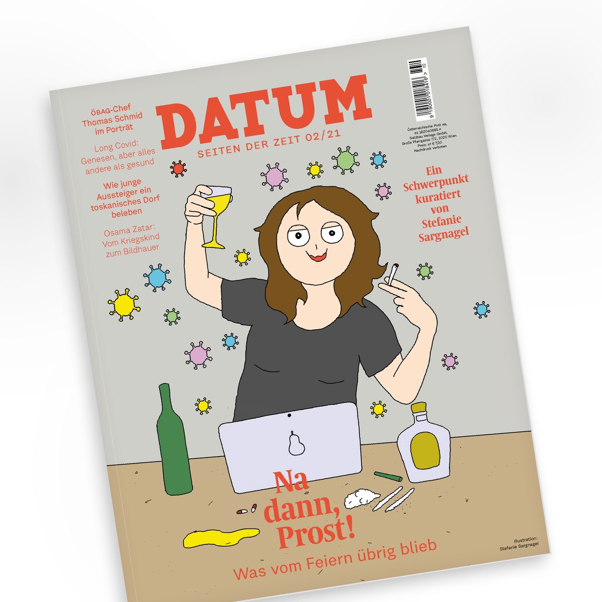 DATUMSDZ's tweet photo. Morgen erscheint die neue DATUM-Ausgabe! Gemeinsam mit unserer Gastkuratorin @stefansargnagel haben wir uns auf die Suche nach dem Rausch in Zeiten von Corona gemacht und sind der Frage nachgegangen, wie es uns als Gesellschaft verändert, wenn wir nicht mehr miteinander feiern. https://t.co/enYAAC8gCW