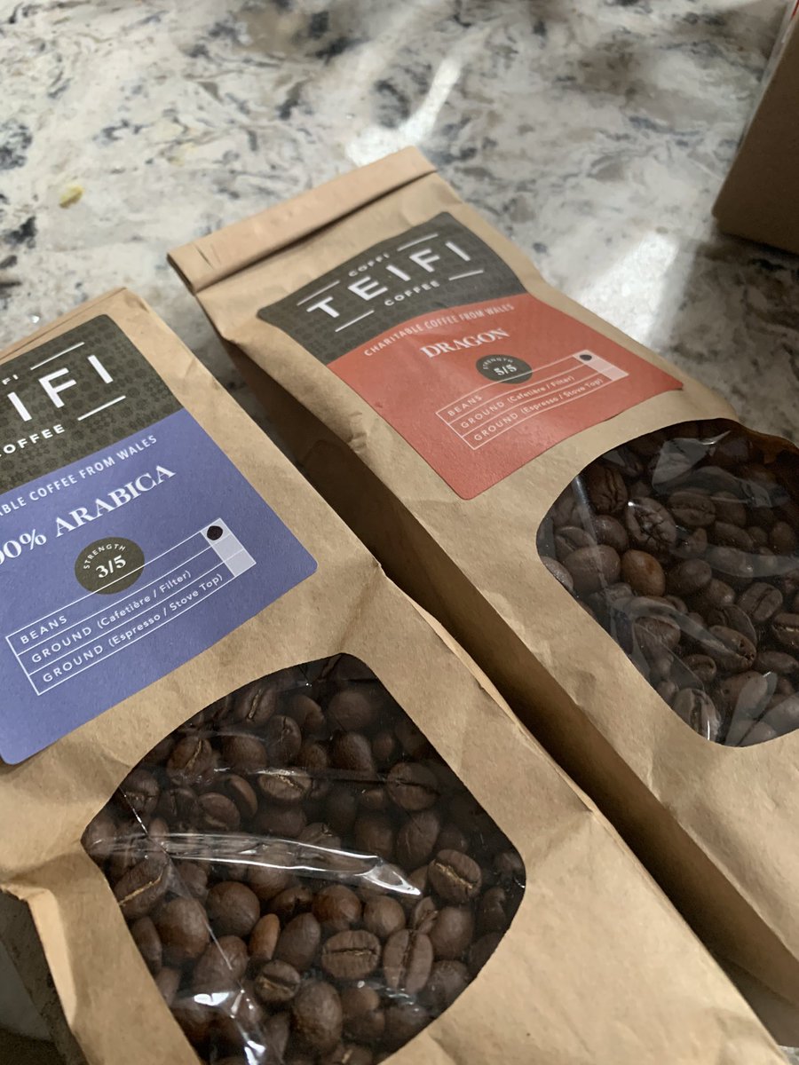My caffeine fixed sorted! Thanks @TeifiCoffee love the packaging and great to support an ethical coffee supplier based in #Wales