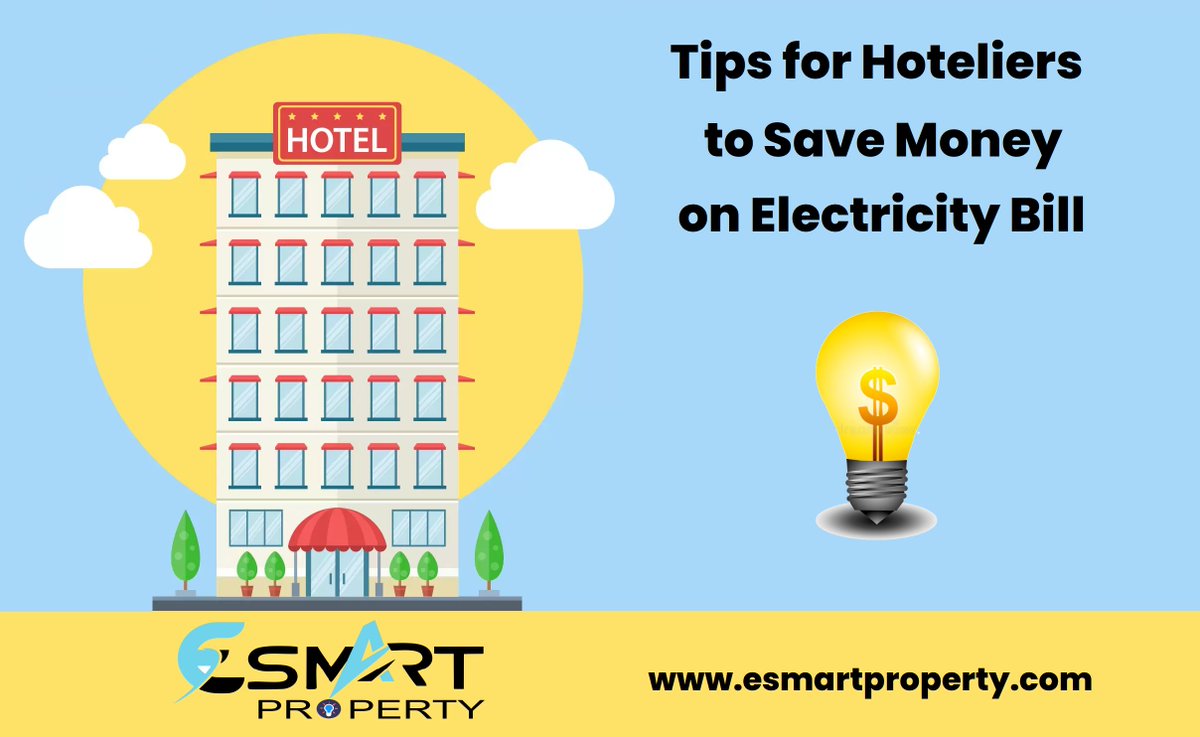 esmart_property's tweet photo. Tips for hoteliers to save money on electricity bill.
Read More : https://t.co/RFBAyKRuZ3
https://t.co/erufGnD5EK
Call : +1 833-744-6222
Email: info@esmartproperty.com
#esmart #Smarthotels #Iot #Hotelmanagement #Hotelmanagementsoftware #Hotelmagazine #Hotel #Hospitality https://t.co/Ef8HMopRJo