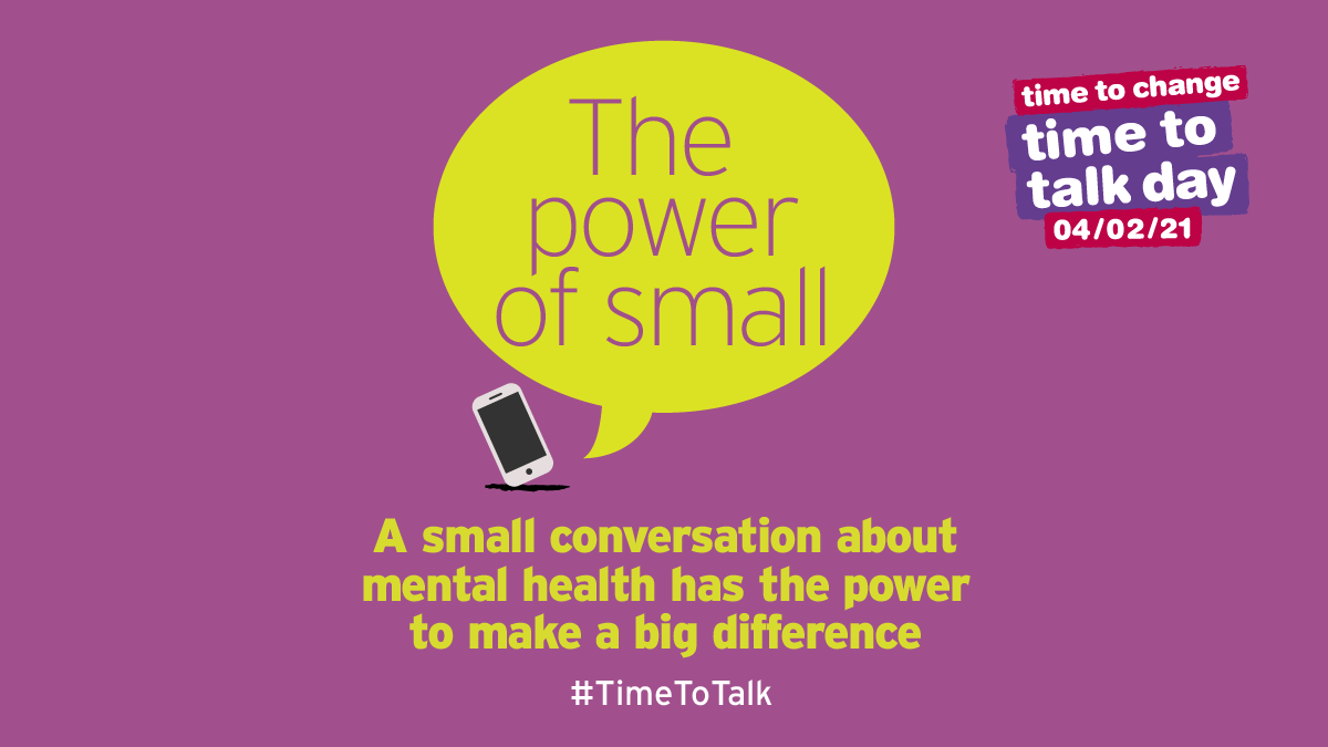 This year Time to Talk Day is a little different but the message remains the same. It's more important than ever to keep in touch with each other and today helps us to remember what a big difference one small conversation can make to someone. Let's talk!