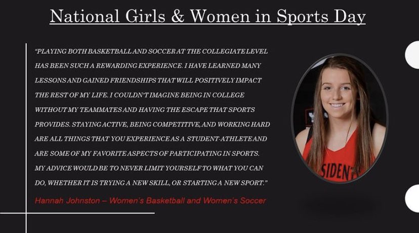 Senior #11 Hannah Johnston talks about her two-sport experience here at W&amp;J!