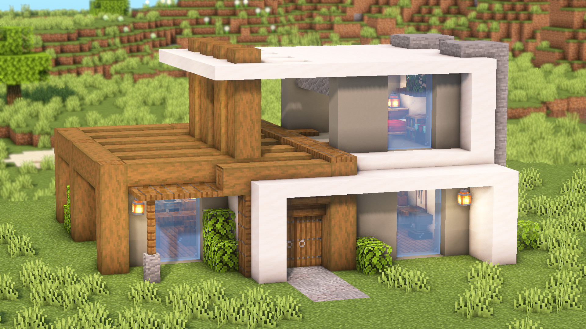 Fedo on X: A modern survival house in Minecraft Tutorial: https