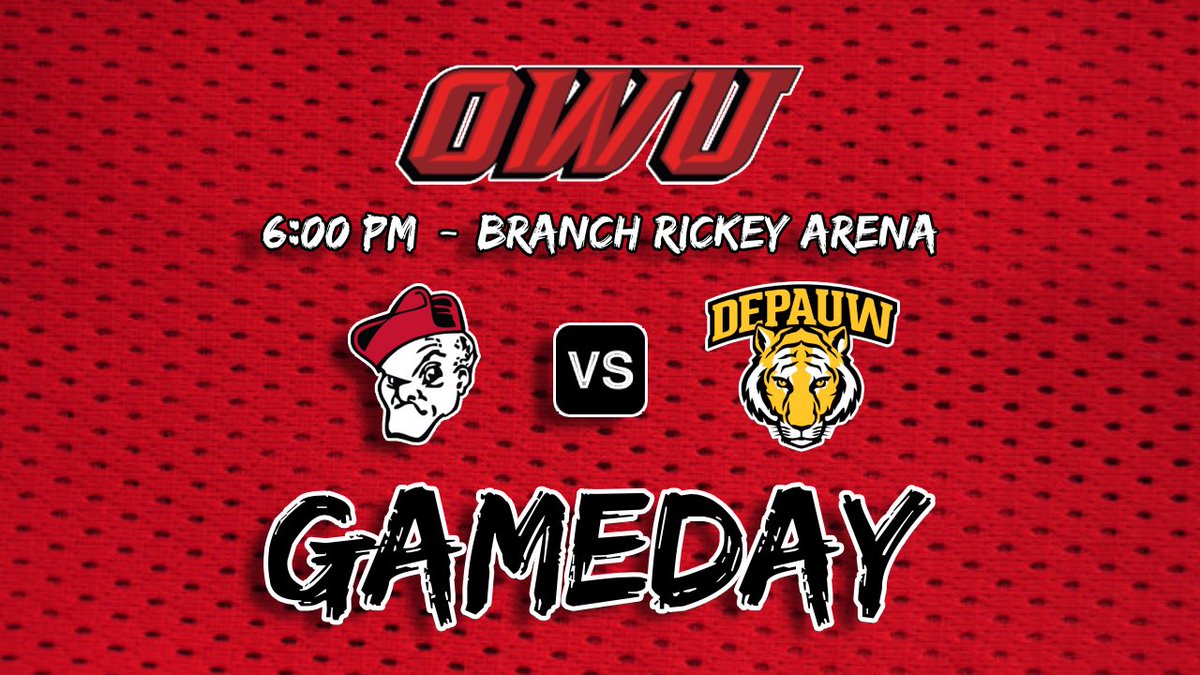 WE’RE BACK! Season opener is tonight!

⏰: 6 PM
📍: Branch Rickey Arena
🆚: DePauw
🖥: portal.stretchinternet.com/owu/

#GoBishops